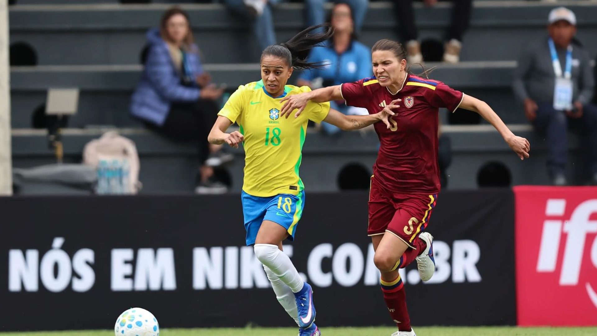 Seleção feminina perde de 2 a 1 para Venezuela em amistoso
