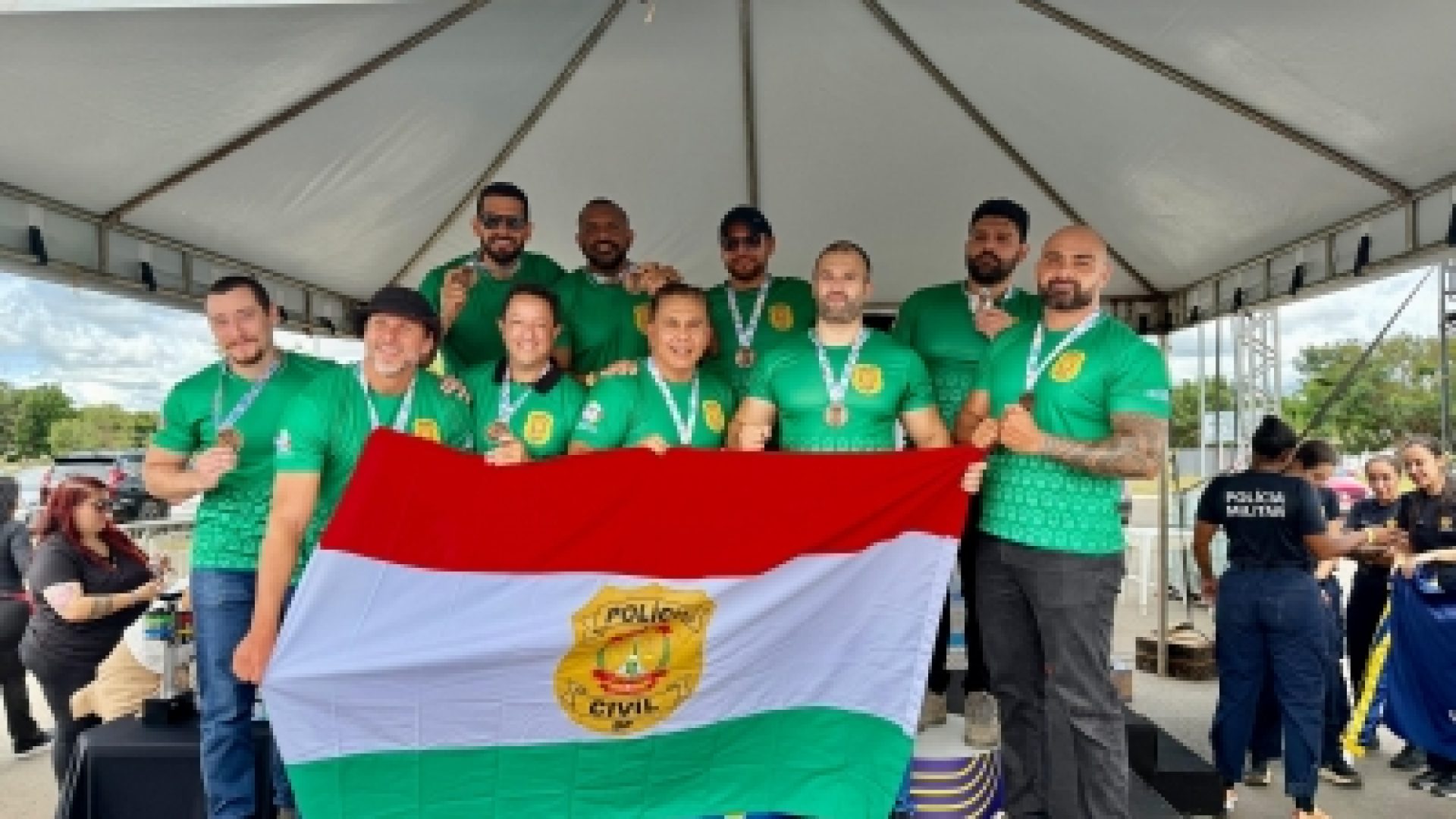 PCDF conquista medalha de bronze no Cabo de Guerra Masculino na VIII Olinsesp