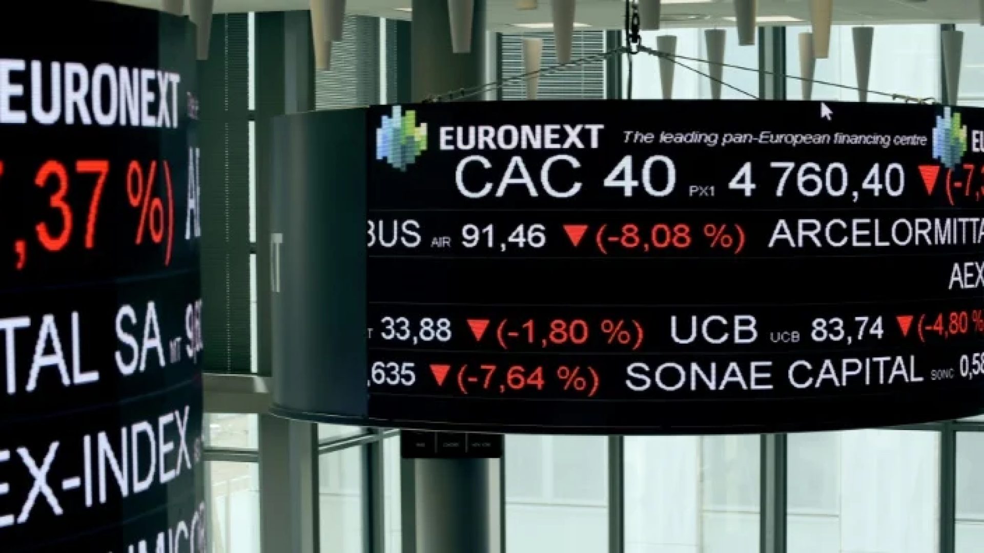 Sala de controle de operações da Euronext, sociedade que gerencia a Bolsa de Paris - AFP/Arquivos