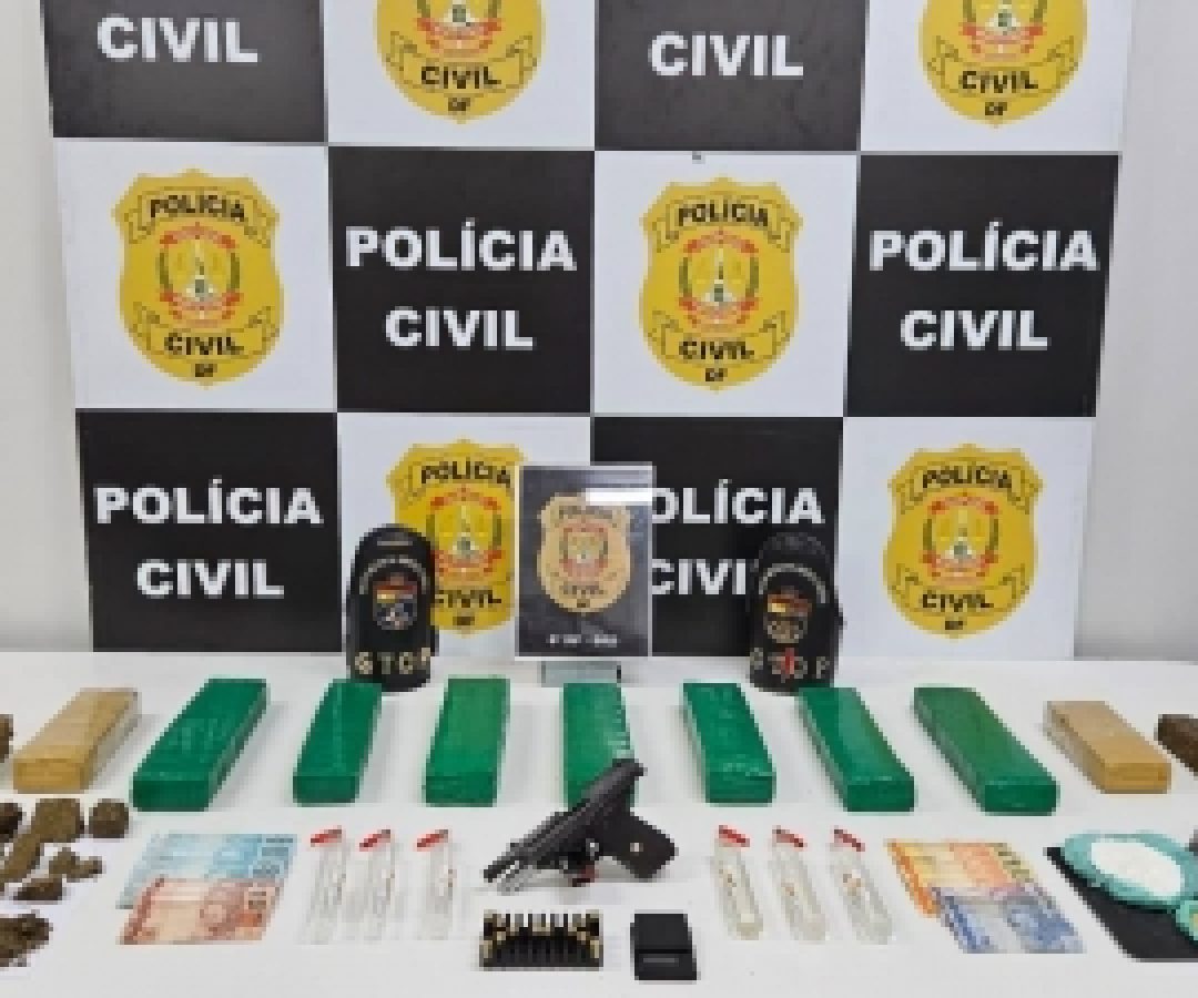 PCDF prende casal por tráfico e apreende drogas e arma em Samambaia
