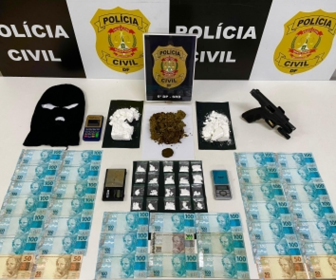 PCDF prende quatro por tráfico e associação e apreensão soma R$ 100mil