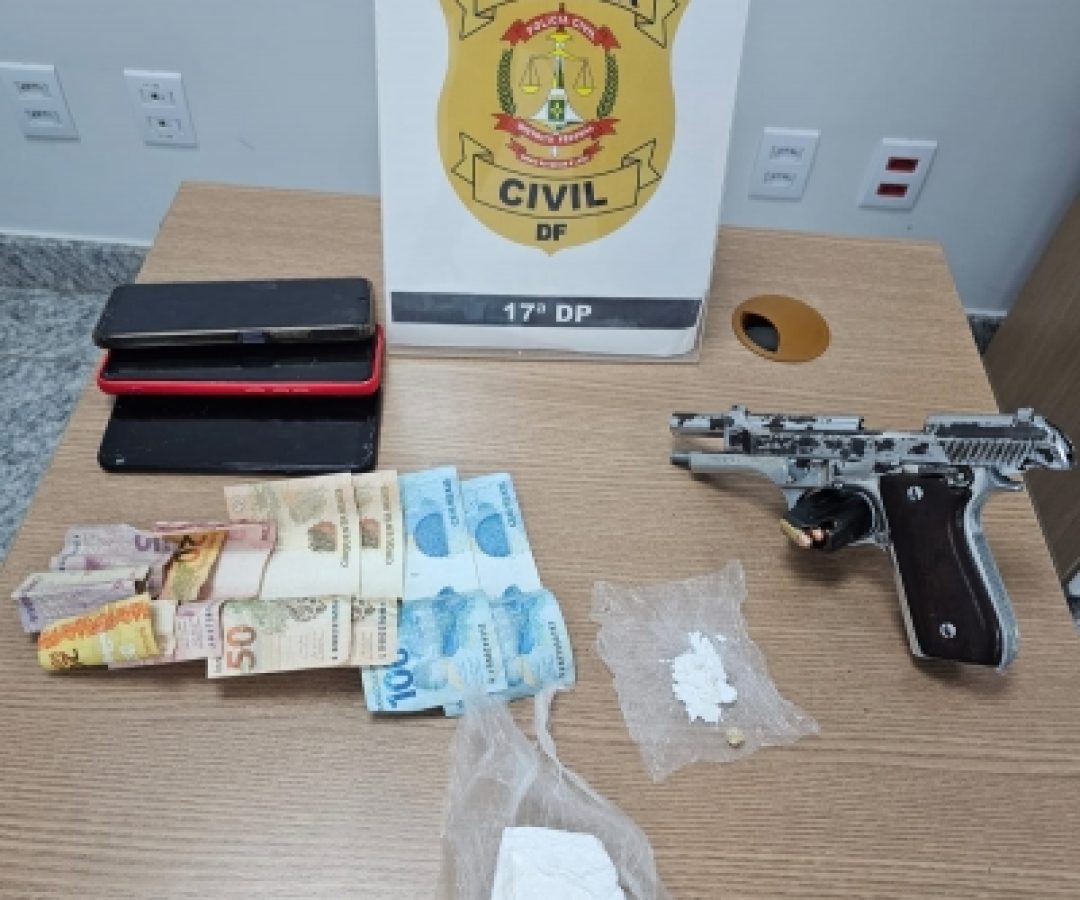 Tráfico termina com apreensão de arma de fogo em Taguatinga Norte