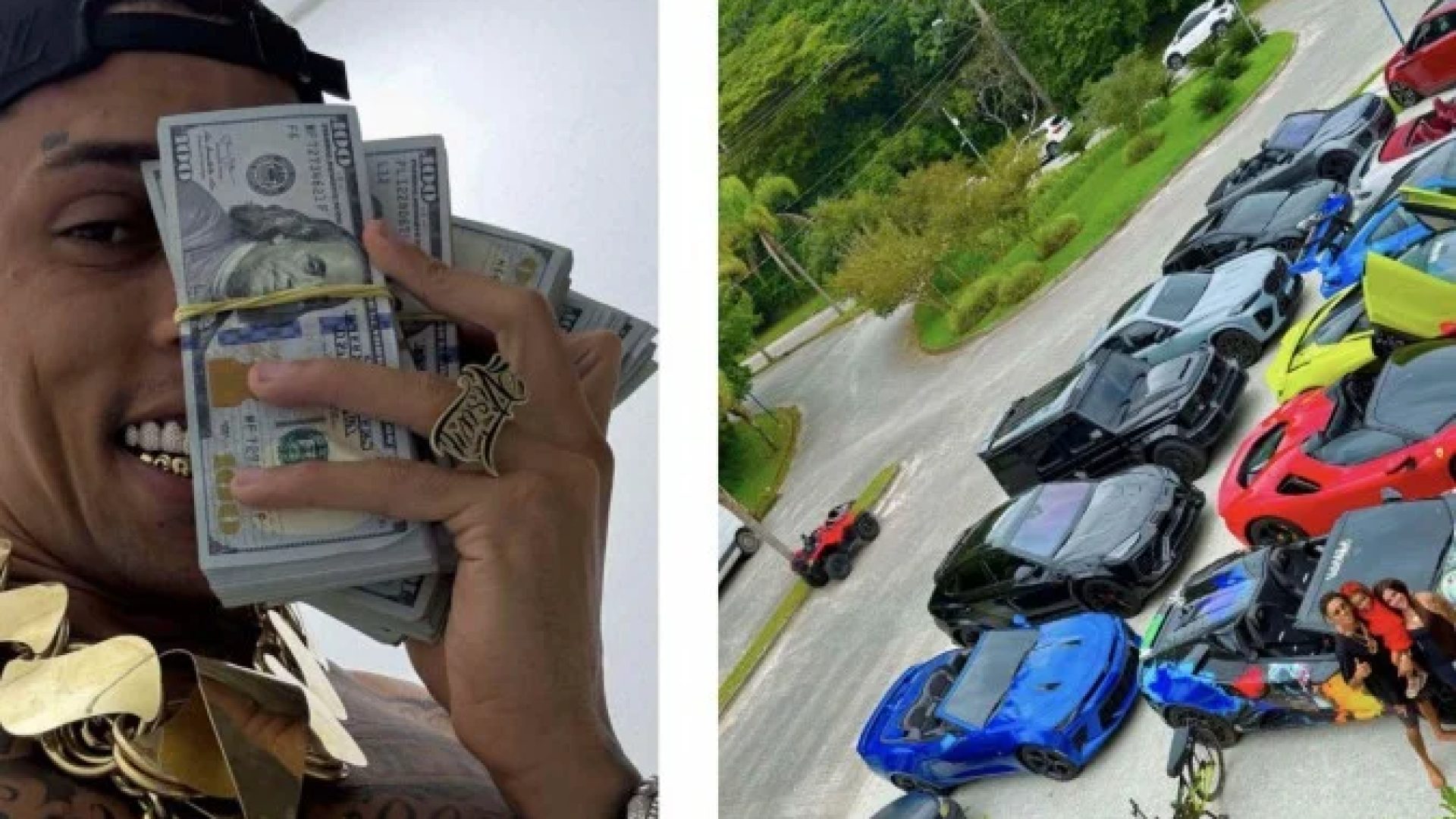 Imagem de carros de luxo compartilhada em nota da PF sobre a investigação  -  (crédito: Polícia Federal/Divulgação)