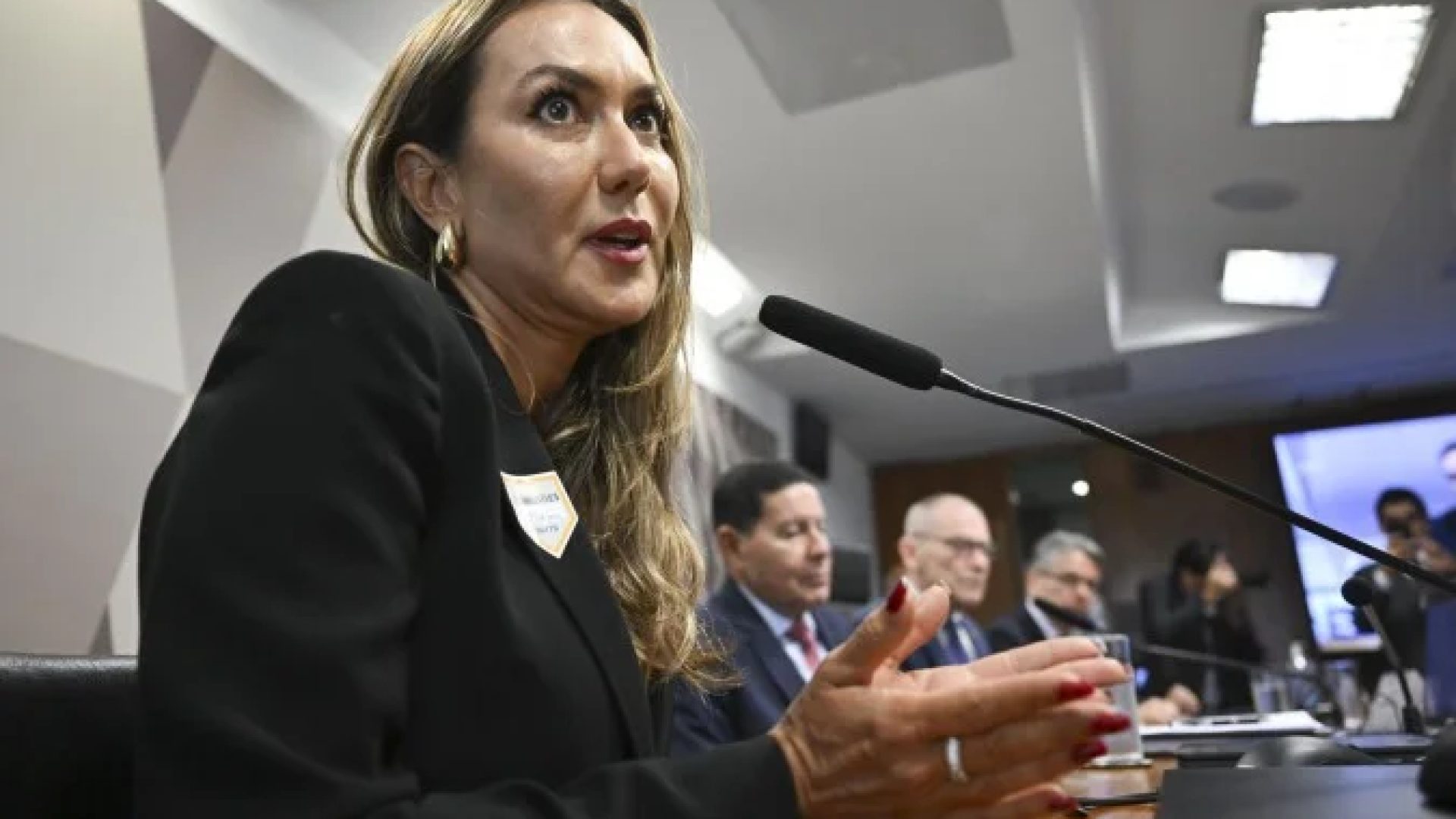 Segundo Vanessa, pornografia estimula jovens a desprezar mulheres -  (crédito: Saulo Cruz/Agência Senado)