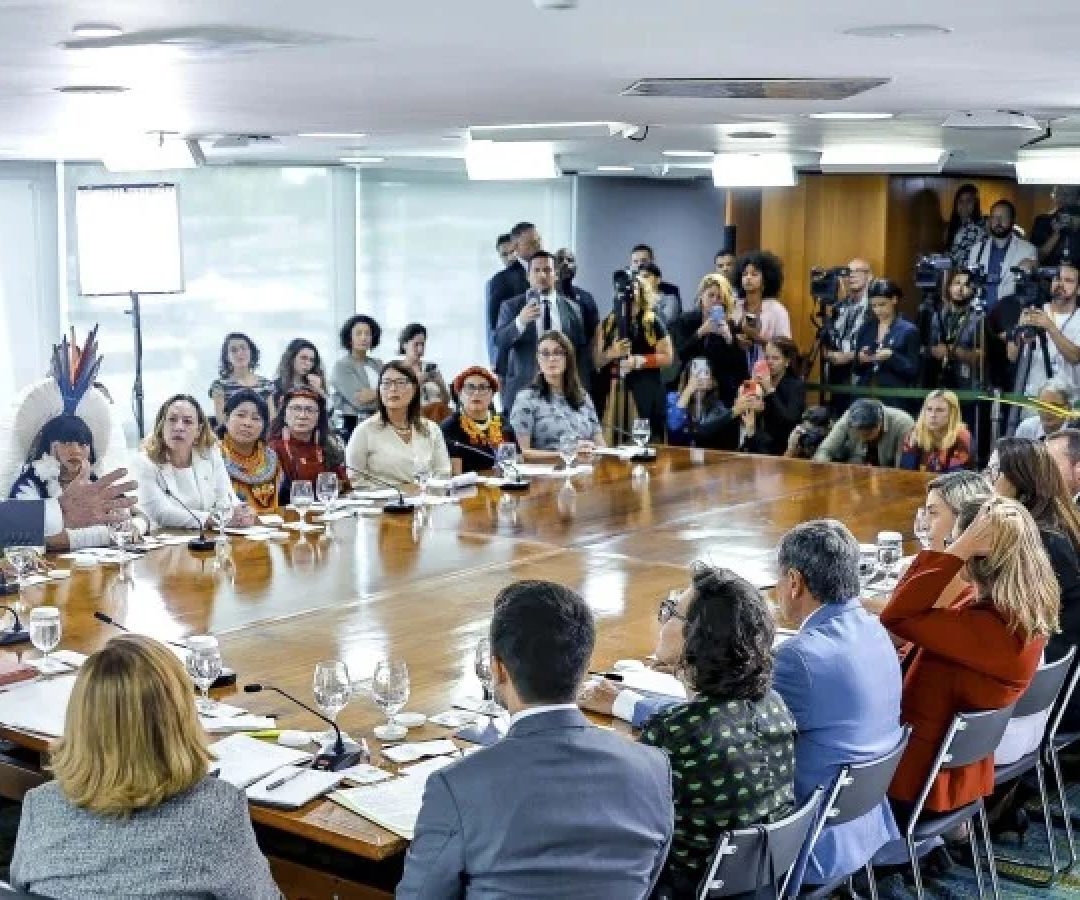 Presidente Lula na sanção do PL 2942/2024 -  (crédito: Ricardo Stuckert/PR)