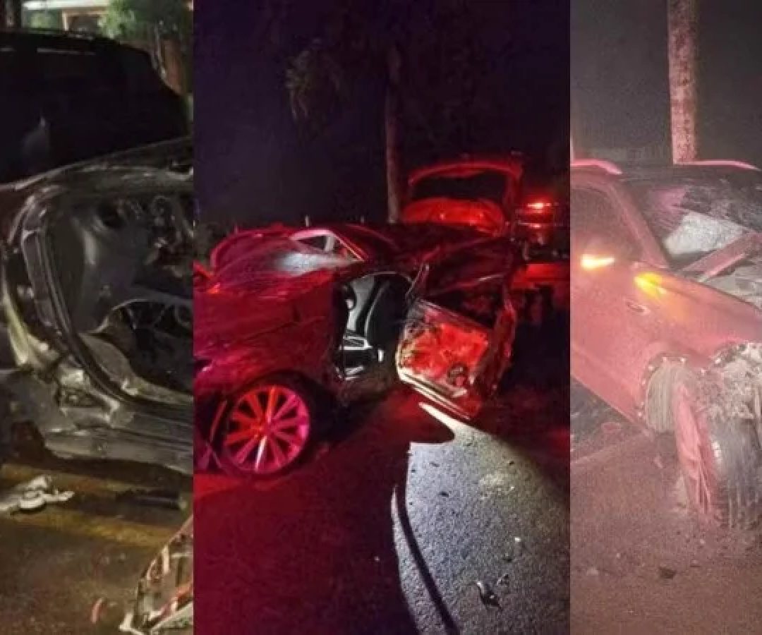 Acidente com quatro veículos deixa cinco mortos em SC -  (crédito: Polícia Militar Rodoviária Estadual (PMRv))
