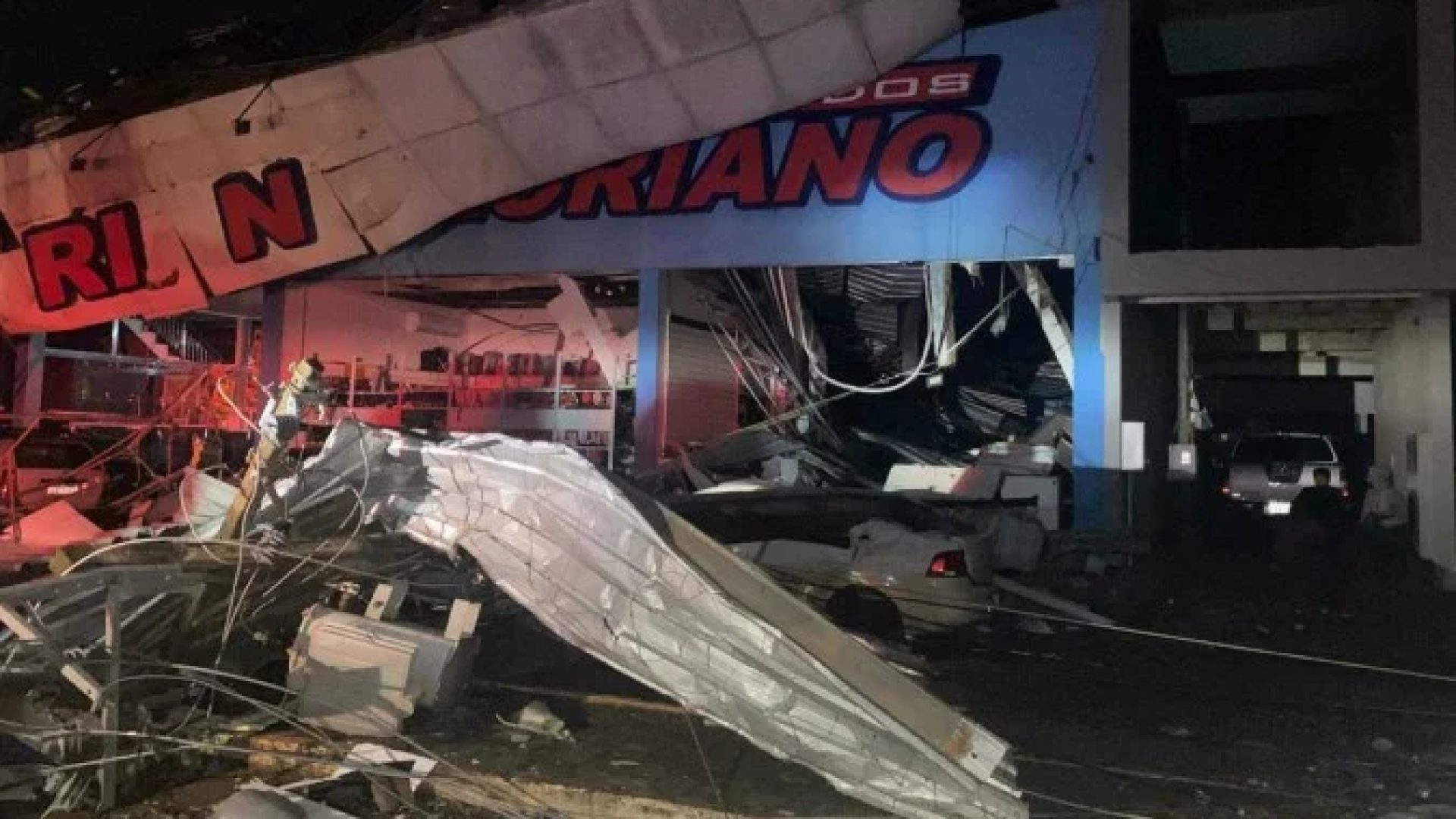 Uma das mais impactadas pelo temporal, a cidade de Rio Bonito do Iguaçu registrou ventos acima dos 250 km/h -  (crédito: Handout / Parana State Government / AFP)