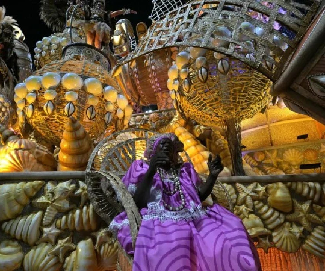 Mocidade Alegre é campeã do Carnaval de São Paulo -  (crédito:  Nelson ALMEIDA / AFP)