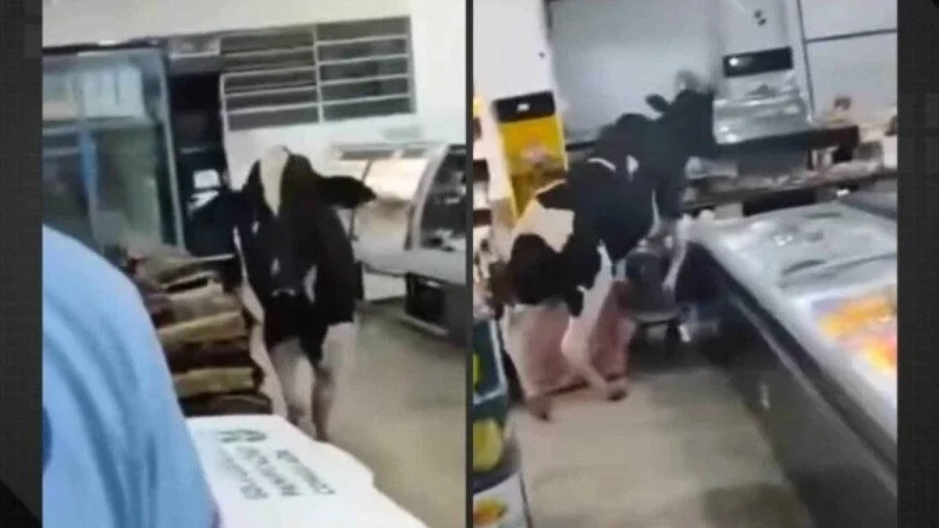 Vídeo: boi entra em supermercado e persegue açougueiro -  (crédito: Tupi)