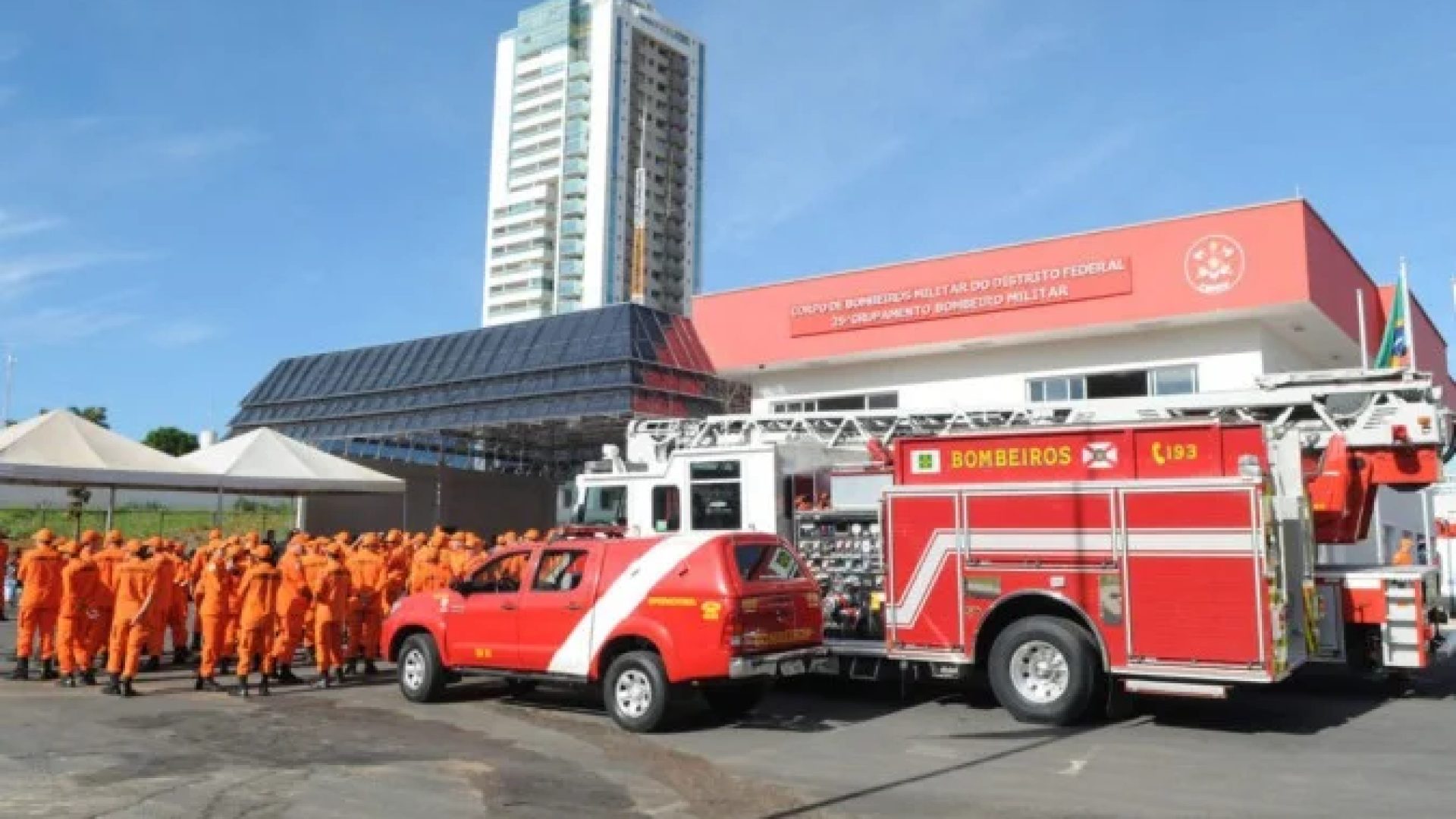 Sede do 25º Grupamento de Bombeiros Militares, em Águas Claras -  (crédito: Gabriel Jabur/Agência Brasília)