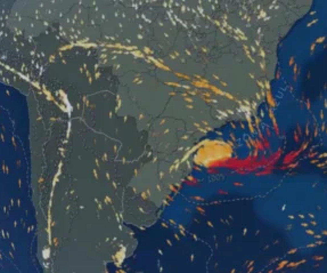 A previsão é que o ciclone esteja formado no fim da noite desta sexta -  (crédito: Climatempo)