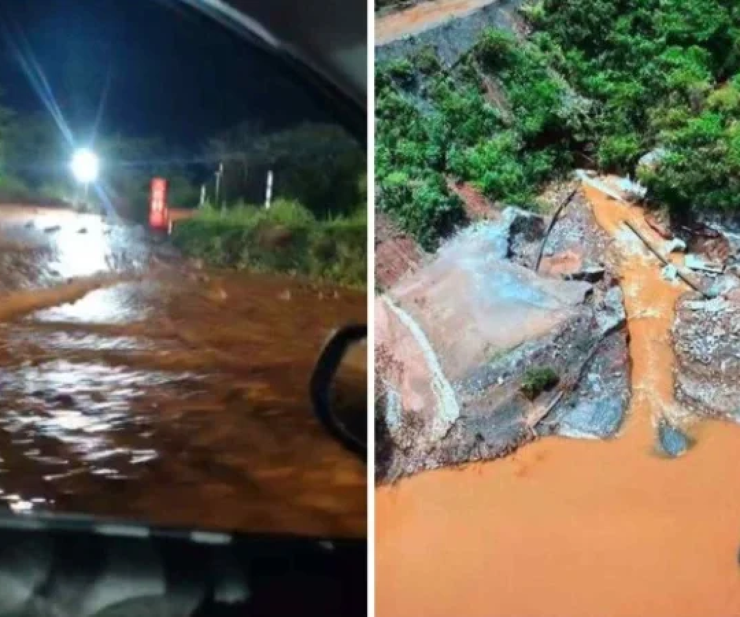 Ao menos, 200 trabalhadores, que estavam no escritório, em Ouro Preto, tiveram que ser evacuados  -  (crédito: Reprodução)
