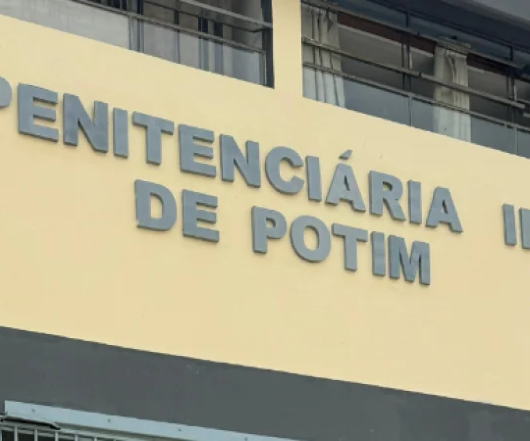 Faixada da Penitenciária 2 de Potim, onde Walter Delgatti estava preso -  (crédito: Reprodução / Prefeitura Municial de Potim )