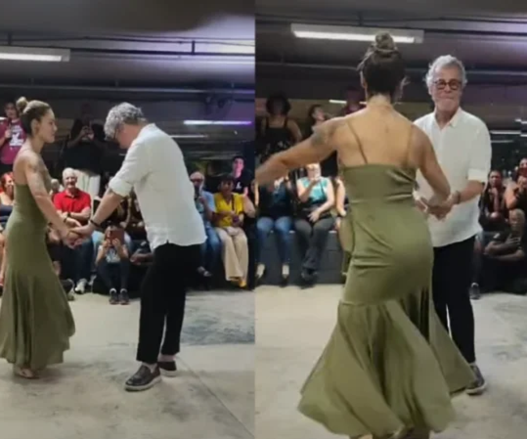 O dançarino e coreógrafo Carlinhos de Jesus volta a dançar durante o evento Cultura em Movimento, em Santos (SP) -  (crédito: Reprodução / Instagram)