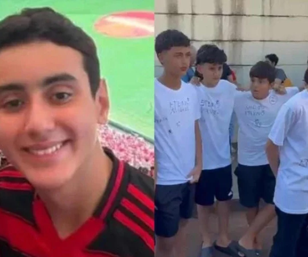 Tragédia em Itumbiara: amigos prestam homenagem a menino morto pelo pai -  (crédito: Reprodução/Redes sociais)