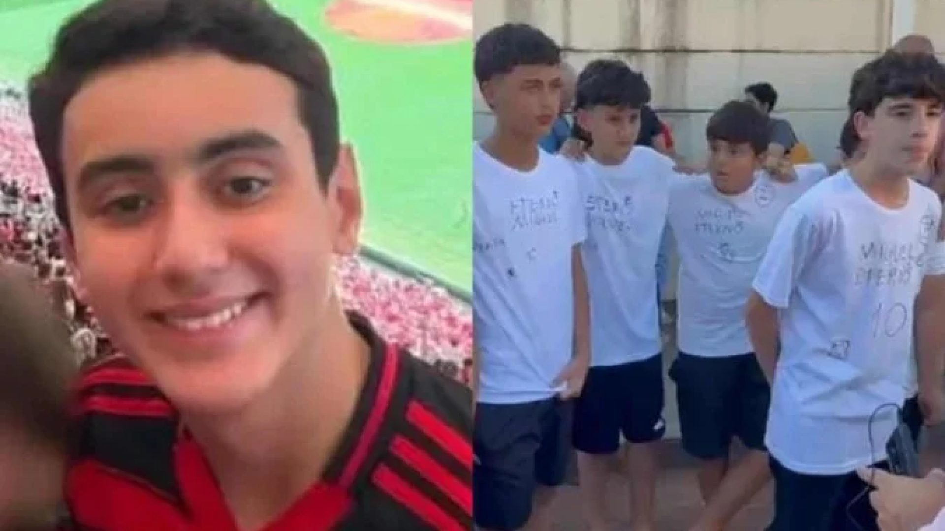 Tragédia em Itumbiara: amigos prestam homenagem a menino morto pelo pai -  (crédito: Reprodução/Redes sociais)