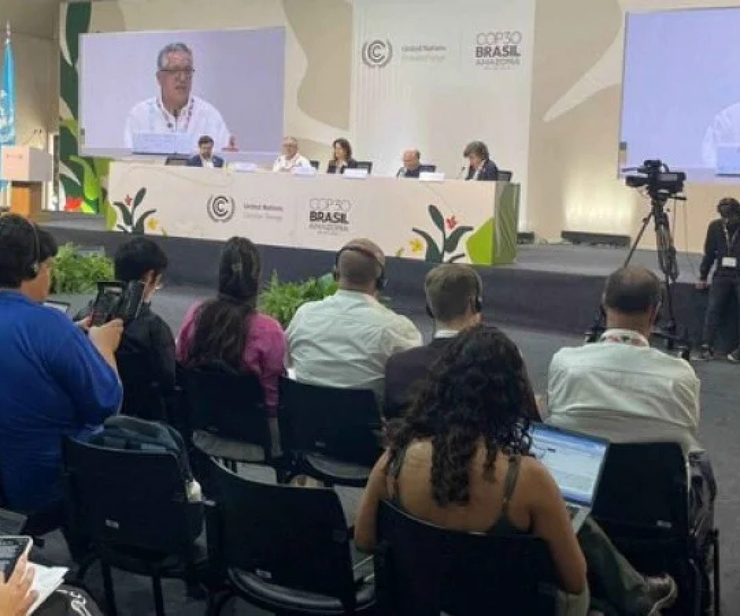 Ministro Alexandre Padilha durante o lançamento do Plano Belém, no Dia da Saúde da COP30, em Belém -  (crédito: Divulgação/ Ministério da Saúde )