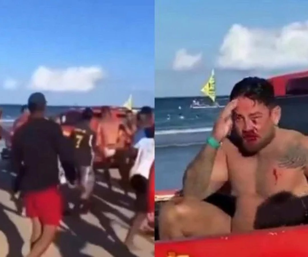 Johnny e Cleiton denunciaram a falta de policiamento no local e alegaram que o Corpo de Bombeiros, que estava próximo à cena, demorou de agir -  (crédito: Reprodução/X)