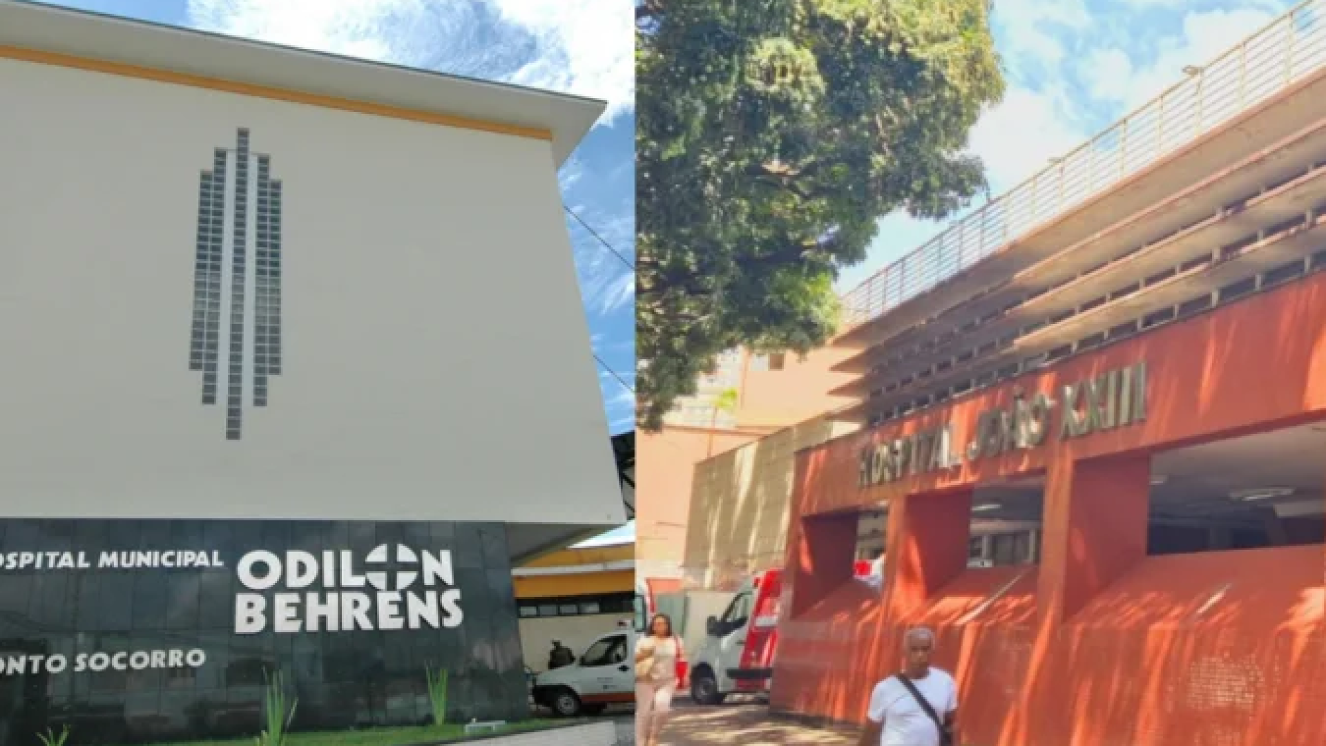 A mãe foi socorrida ao Hospital Metropolitano Odilon Behrens e o amigo do alvo ao Hospital João XXIII -  (crédito: Arquivo EM)