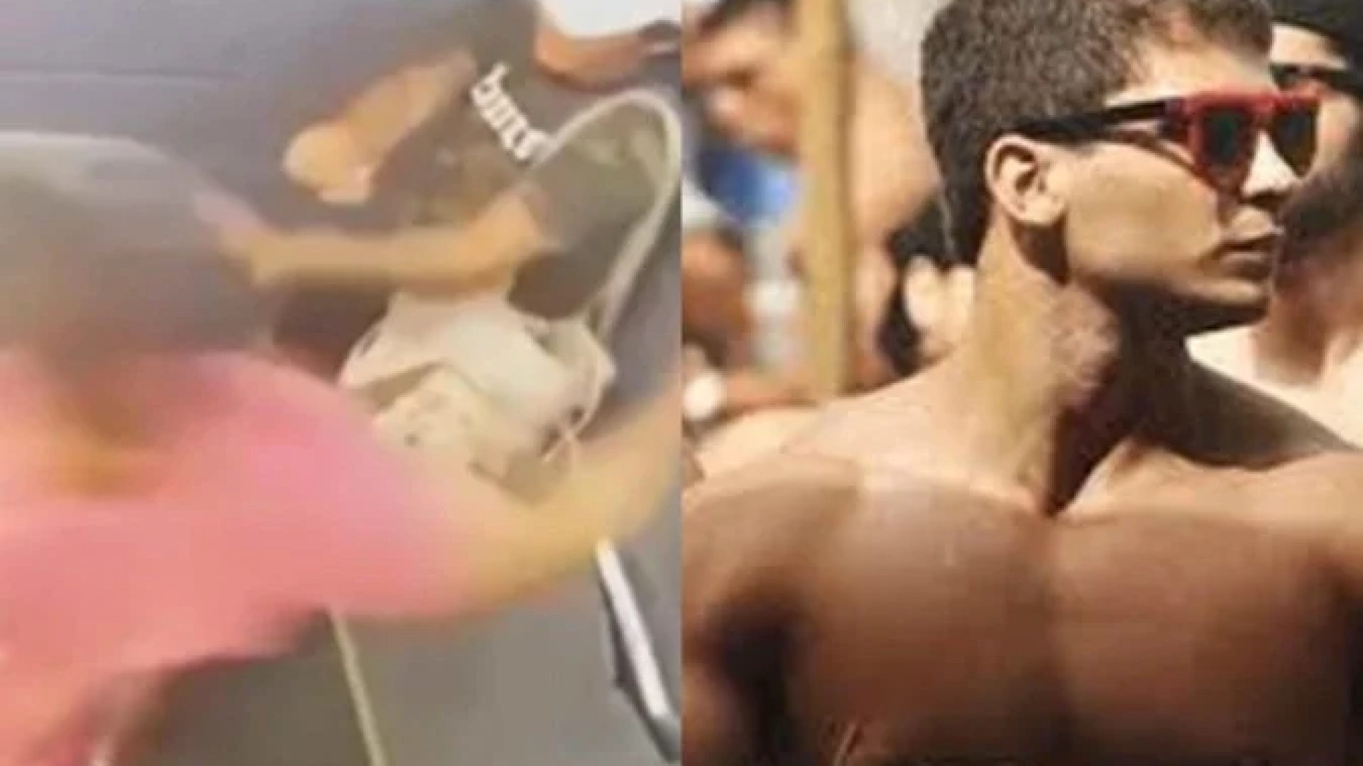 Câmera de segurança flagrou agressão contra Juliana Garcia no elevador -  (crédito: Reprodu&ccedil;&atilde;o/Redes sociais)