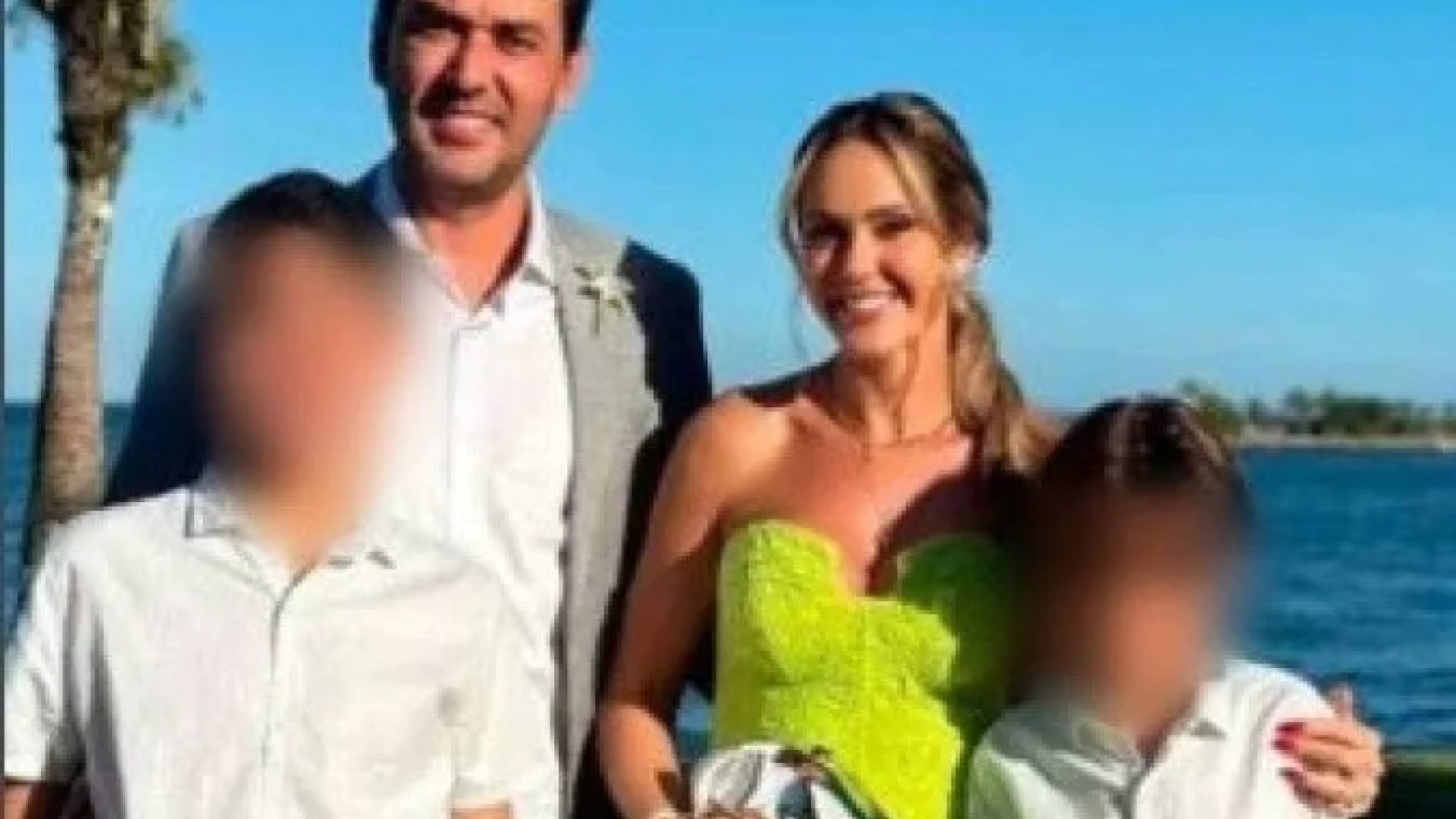 A mãe Sarah Araújo ao lado do subsecretário Thales Machado que atirou nos filhos e tirou a própria vida -  (crédito: Reprodução/X)