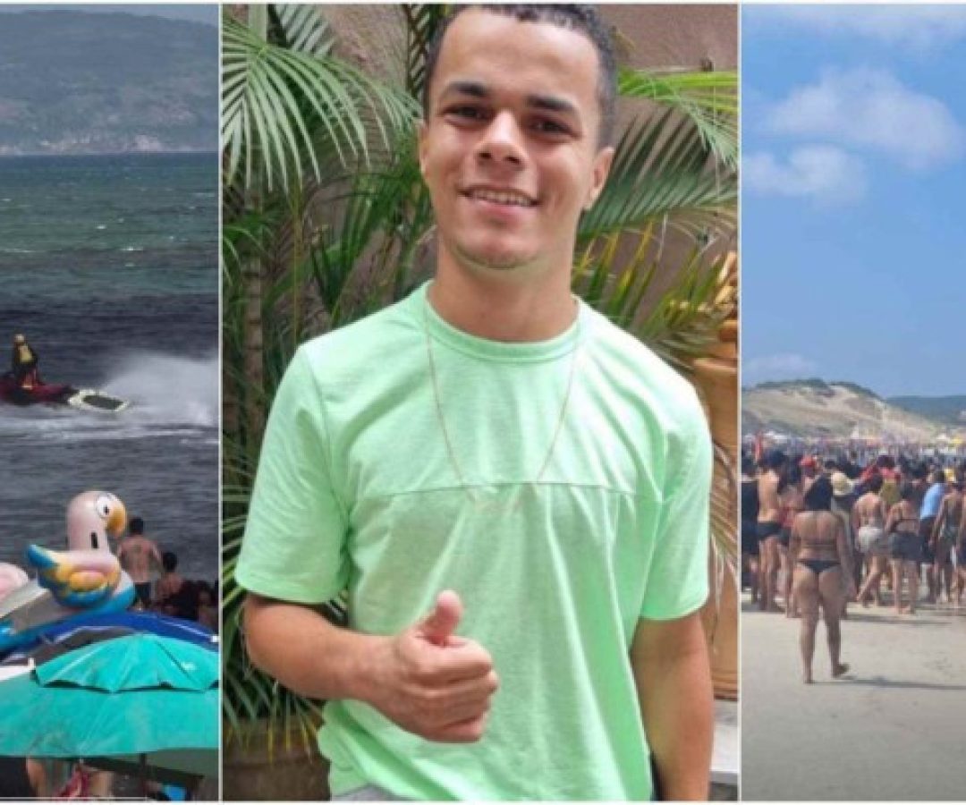 Leonardo Serafim viajava com a família e desapareceu no mar neste domingo (19) -  (crédito: Redes Socias/Monique Bispo)