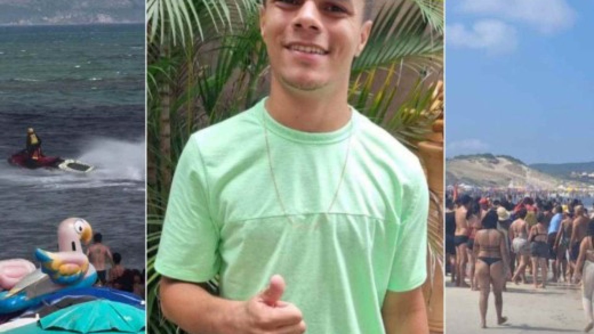 Leonardo Serafim viajava com a família e desapareceu no mar neste domingo (19) -  (crédito: Redes Socias/Monique Bispo)