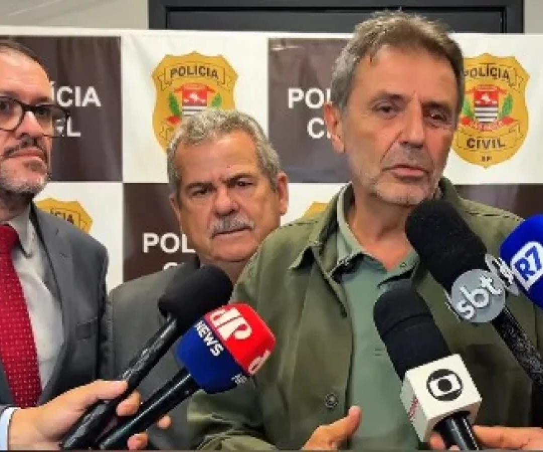 Nico Gonçalves esteve na entrevista coletiva da Polícia Civil na manhã deste domingo (3/5) -  (crédito: Reprodução/Instagram/@delegadonico)