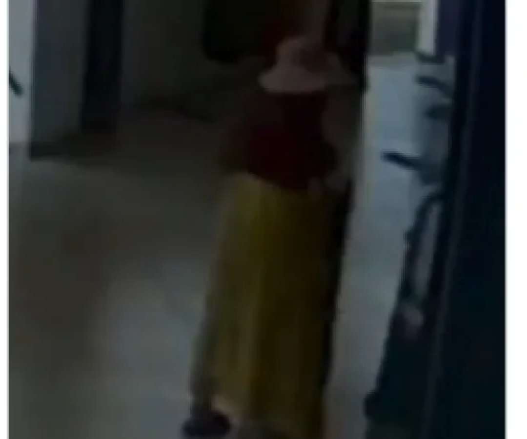 Imagens de câmeras de segurança registraram a ação. Nos vídeos, a turista aparece com uma mala e uma bolsa -  (crédito: Reprodução/Redes Sociais )