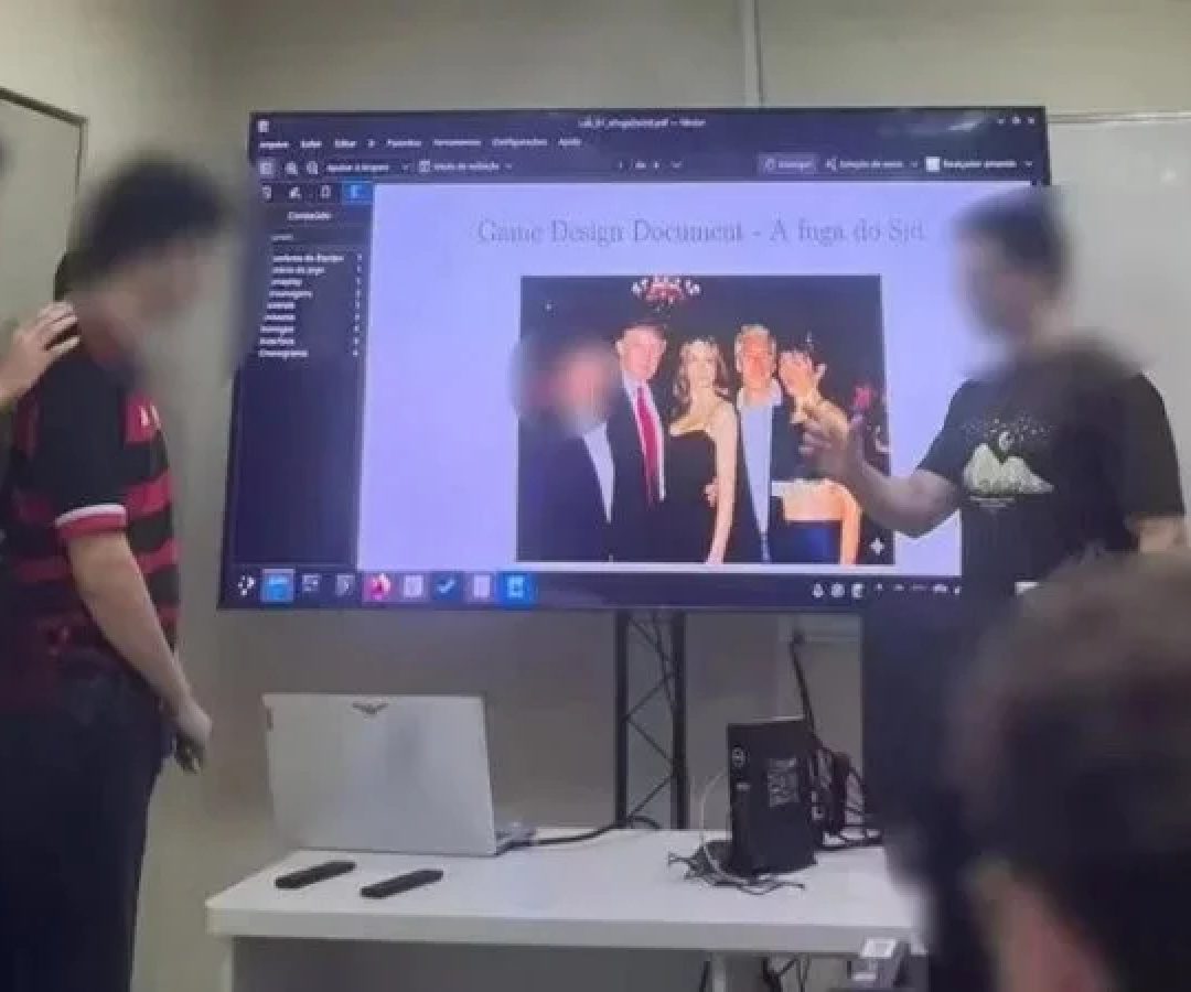 Estudantes do ITA apresentaram em sala de aula projeto de jogo eletrônico em que adolescente é sequestrada e mantida em uma ilha por seis homens -  (crédito: Reprodução)