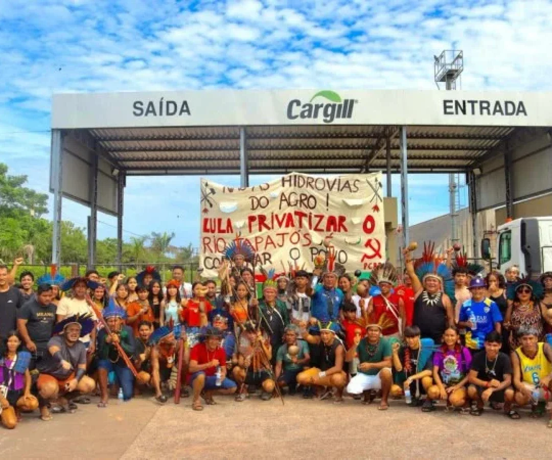 Indígenas fazem vigília no em Santarém (PA) contra dragagem do Rio Tapajós -  (crédito: Citupi/Vitiin Silva)