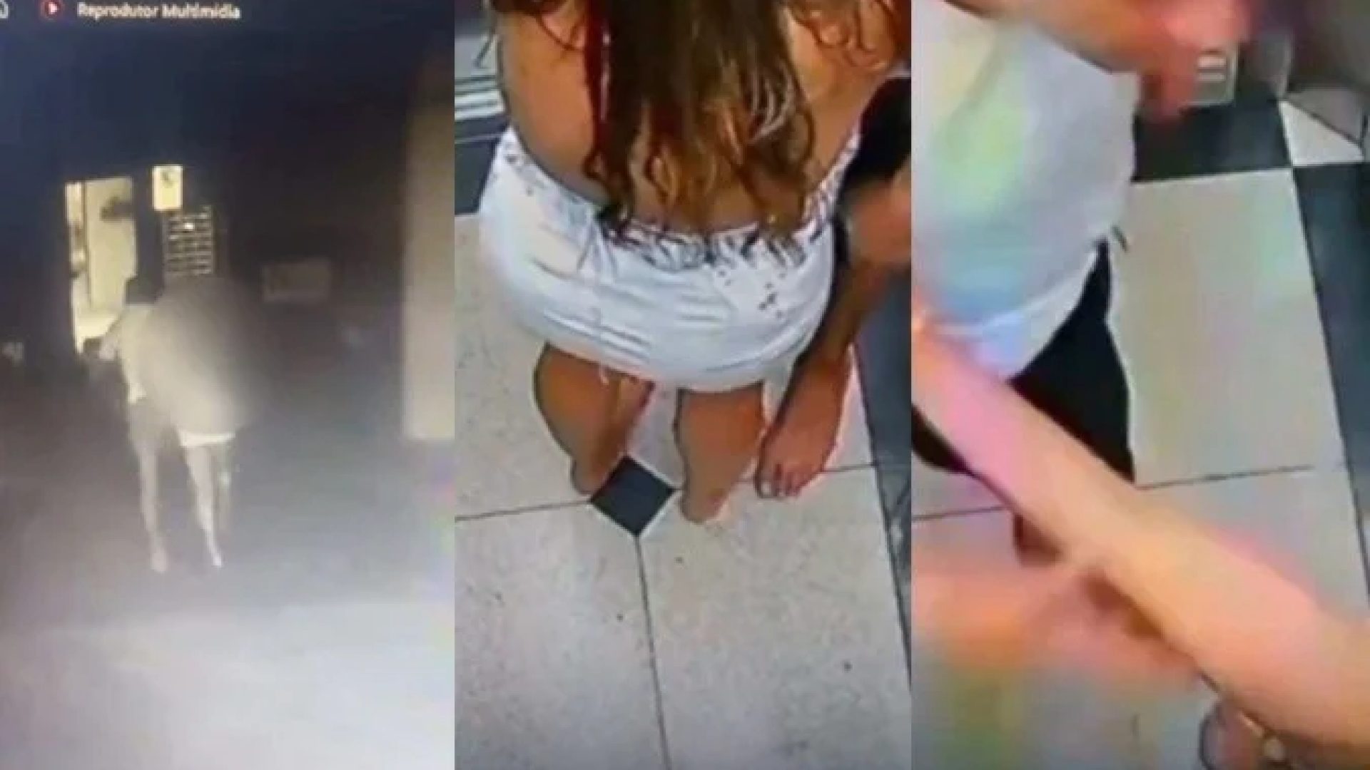 Imagens de câmera de segurança mostram mulher sendo agredida antes de morrer -  (crédito: Reprodução/Redes Sociais)