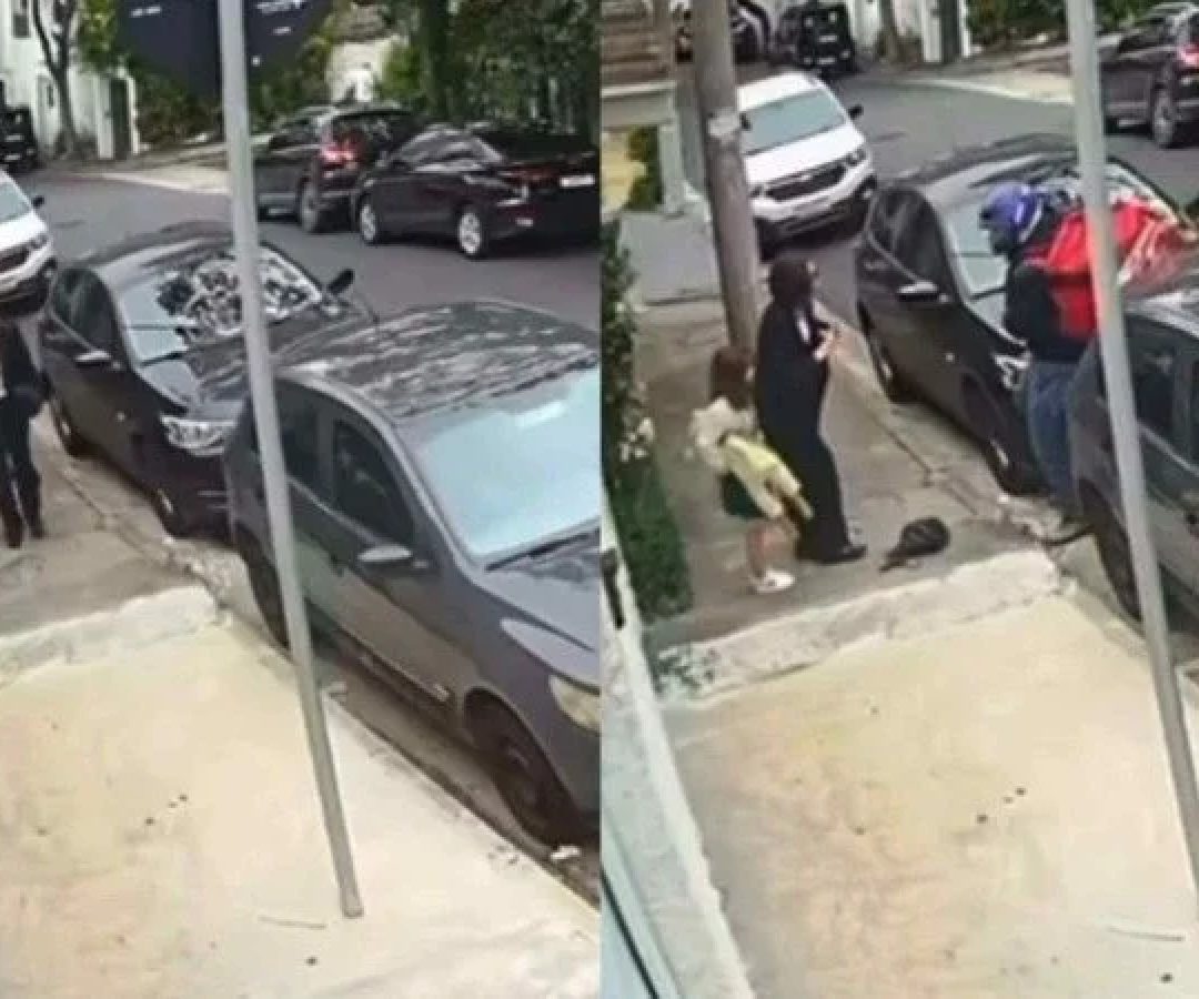 Assaltada por um motociclista armado enquanto caminhava com a filha, Maria Prata compartilhou imagens e um depoimento detalhado sobre o trauma -  (crédito: Reprodução / Instagram )