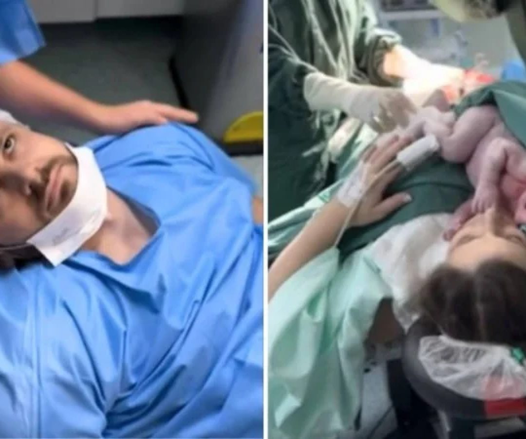 Pai desmaia ao ver filha nascer e vídeo viraliza nas redes -  (crédito: Reprodução/Redes sociais )