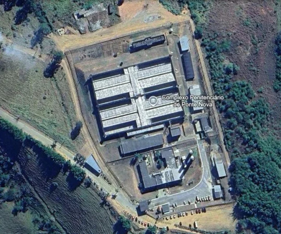 Penitenciária de Ponte Nova (MG), vista do alto -  (crédito: Google Earth)