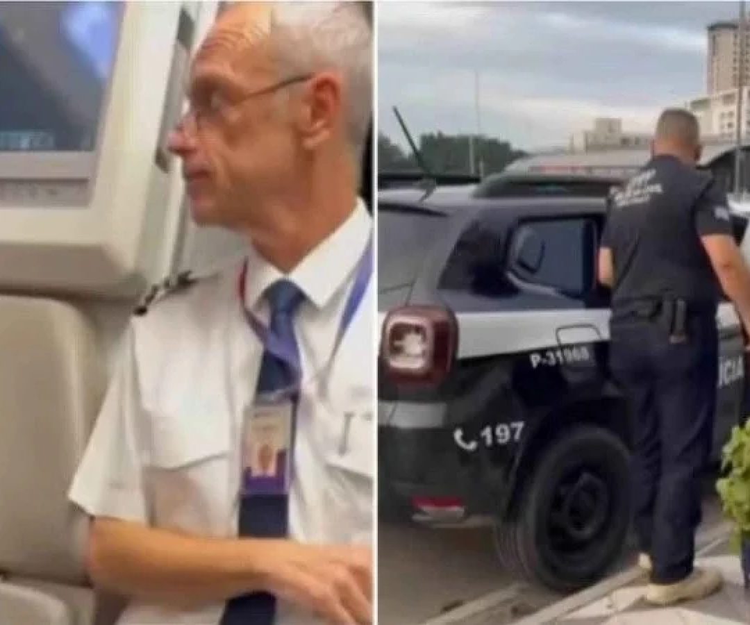 Piloto da Latam é preso dentro da aeronave por suspeita de aliciamento infantil -  (crédito: Reprodução/Redes sociais)
