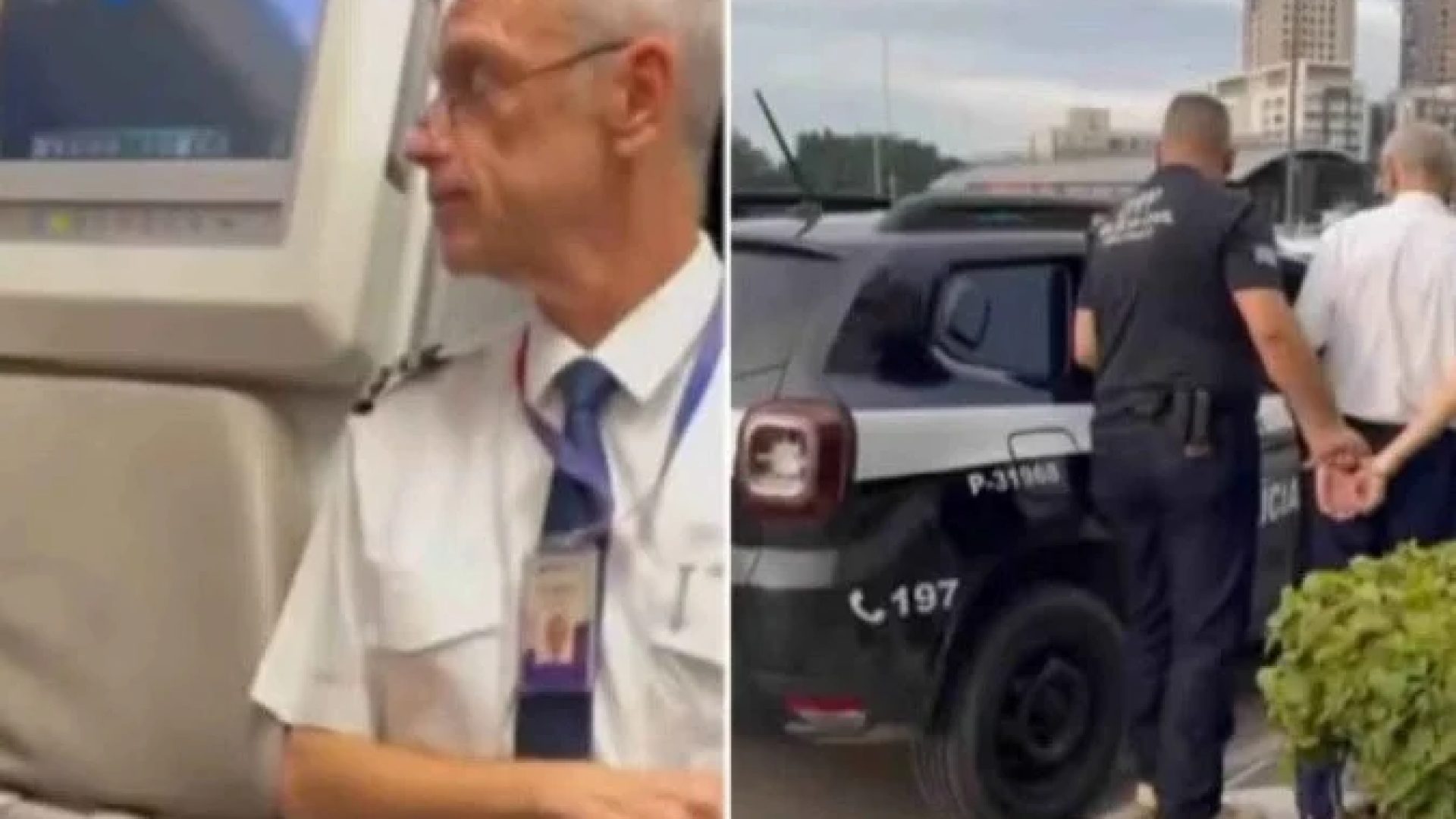 Piloto da Latam é preso dentro da aeronave por suspeita de aliciamento infantil -  (crédito: Reprodução/Redes sociais)