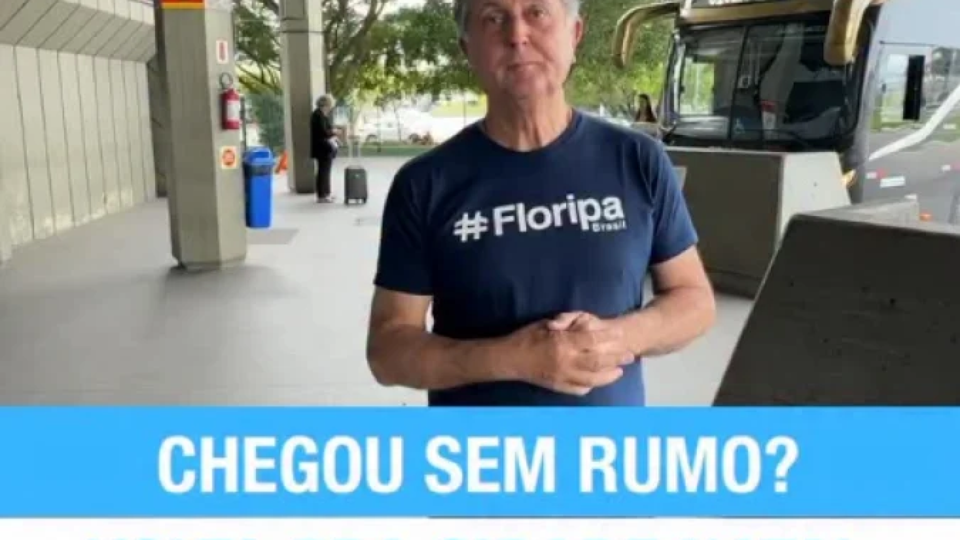 Topázio Neto, prefeito de Florianópolis divulgou um vídeo nas redes sociais em que ele afirma que as pessoas que chegarem a cidade sem emprego, familiar ou local para morar, ganhará uma passagem de volta -  (crédito: Reprodução/redes sociais )
