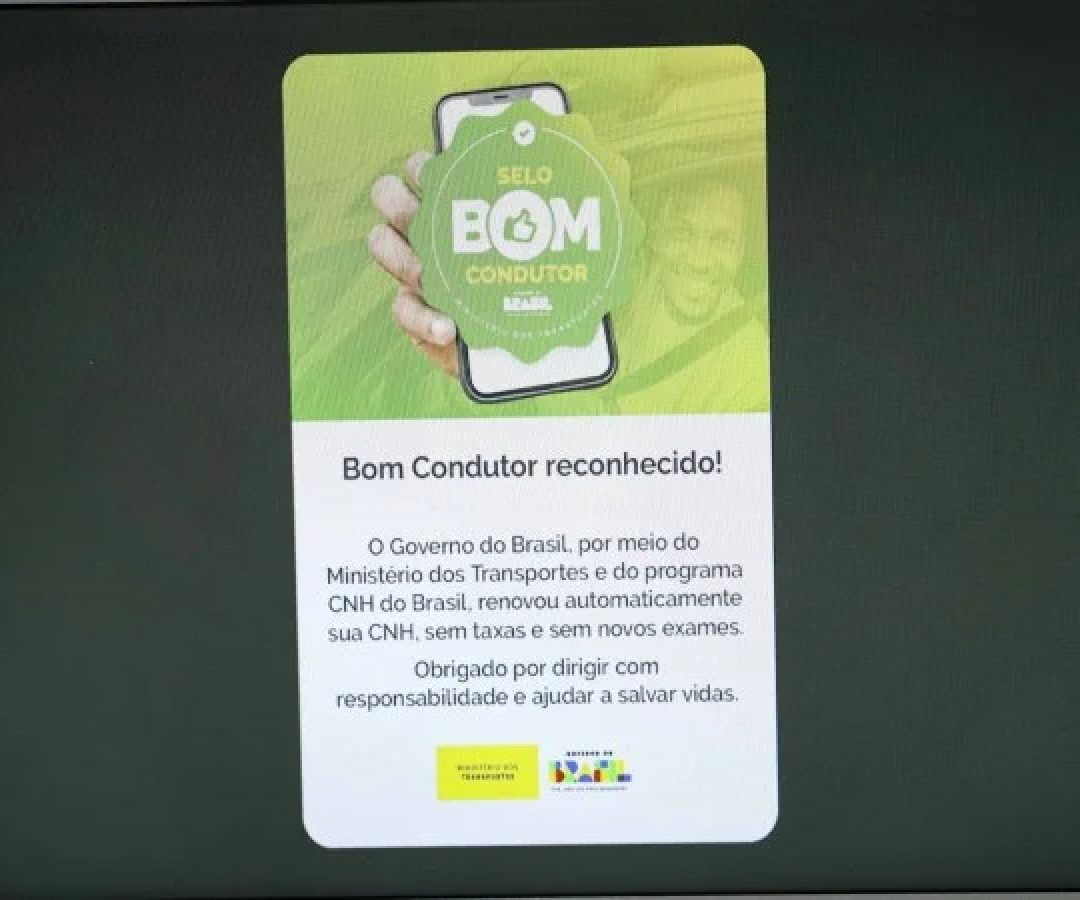 Mensagem que será remetida a quem tem direito à renovação automática -  (crédito: Marcelo Camargo/Agência Brasil)