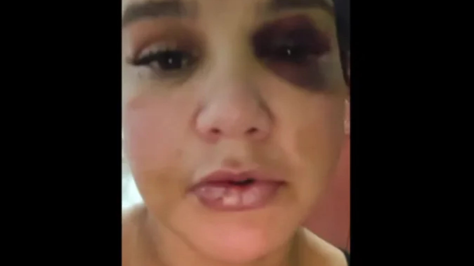 Fabrícia de Freitas Soares Madeira, de 36 anos, denunciou o companheiro à polícia e publicou vídeo nas redes sociais -  (crédito: Redes sociais/Reprodução)