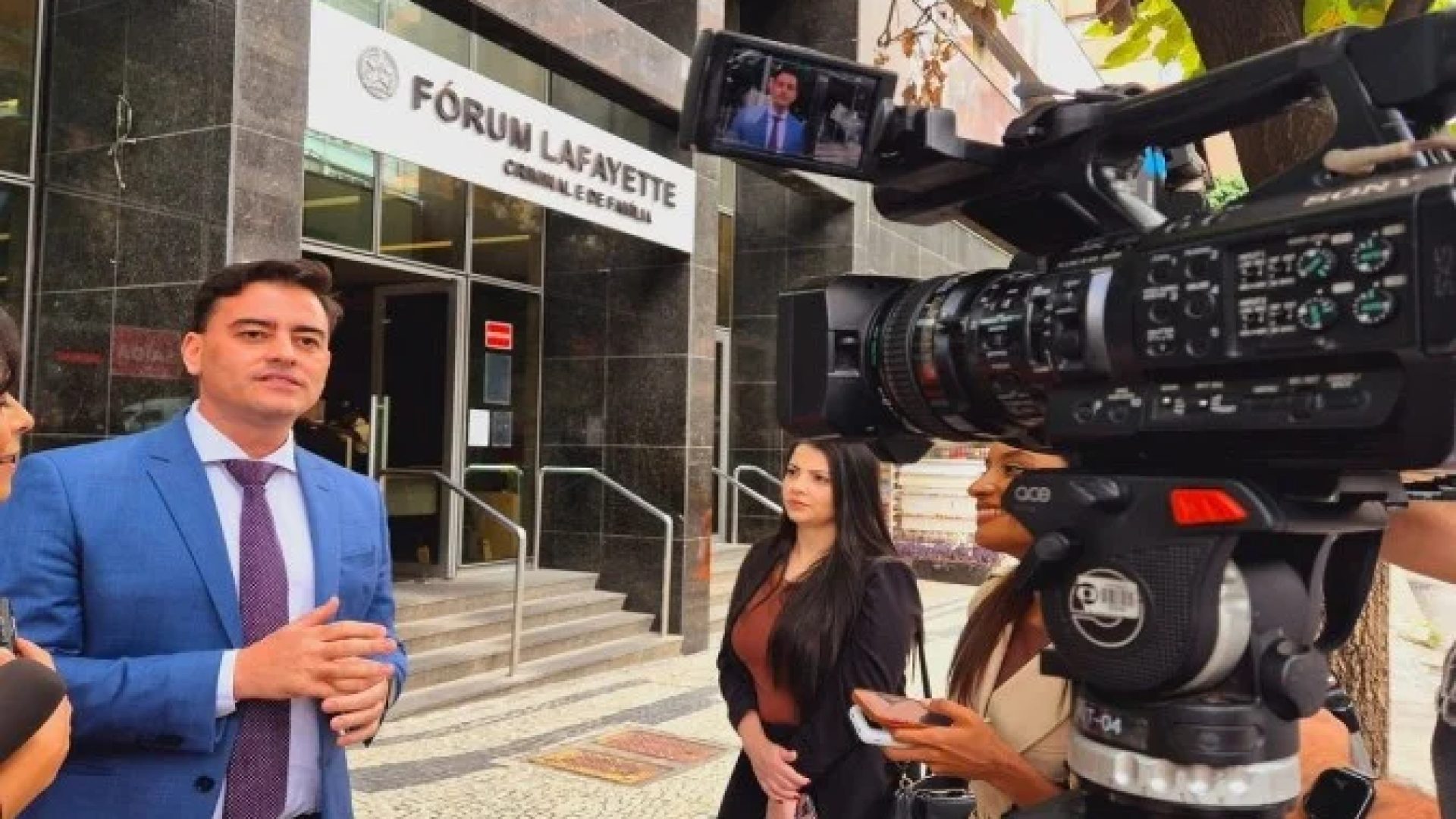 O advogado Tiago Lenoir, que é o assistente de acusação, espera pelo pronunciamento do r[eu para que ele vá a júri popular -  (crédito: Jair Amaral/EM/D. A. Press)