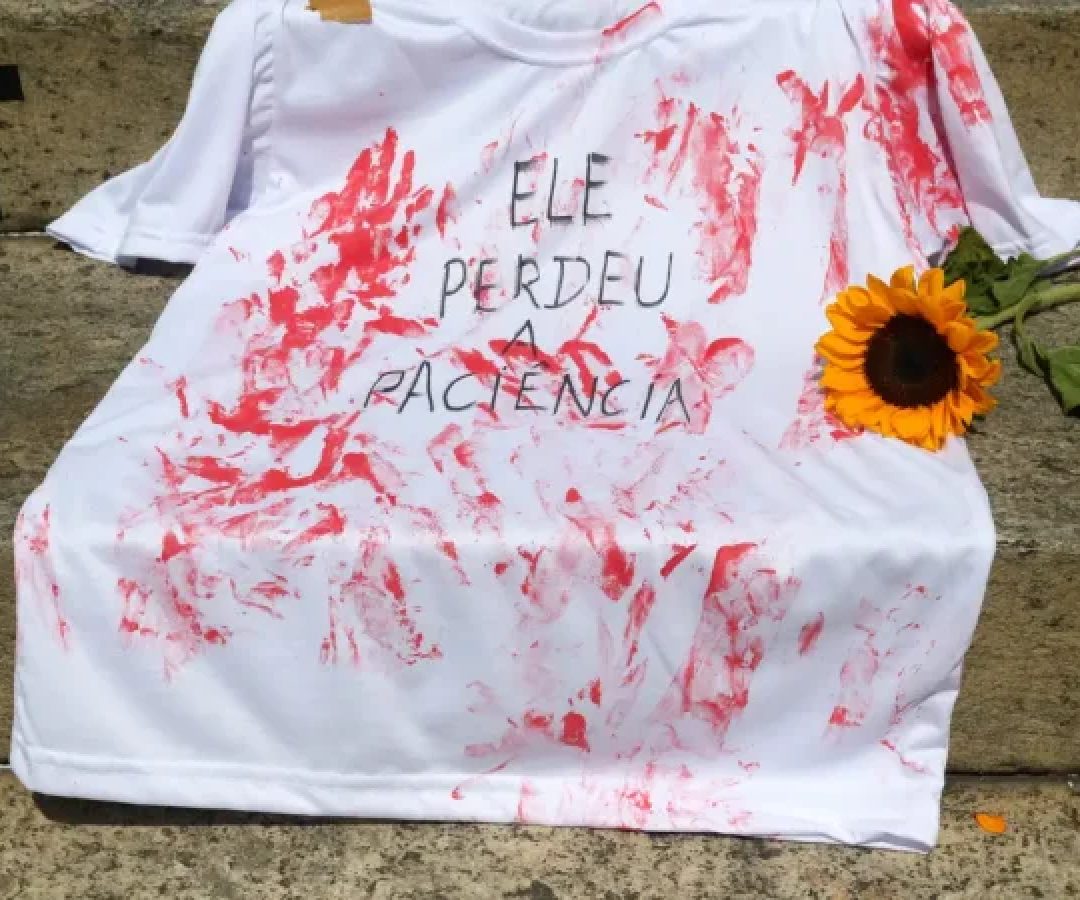 Mulheres foram às ruas neste domingo (7/12) em protesto aos crescentes casos de feminicídio -  (crédito: Tânia Rêgo/Agência Brasil)