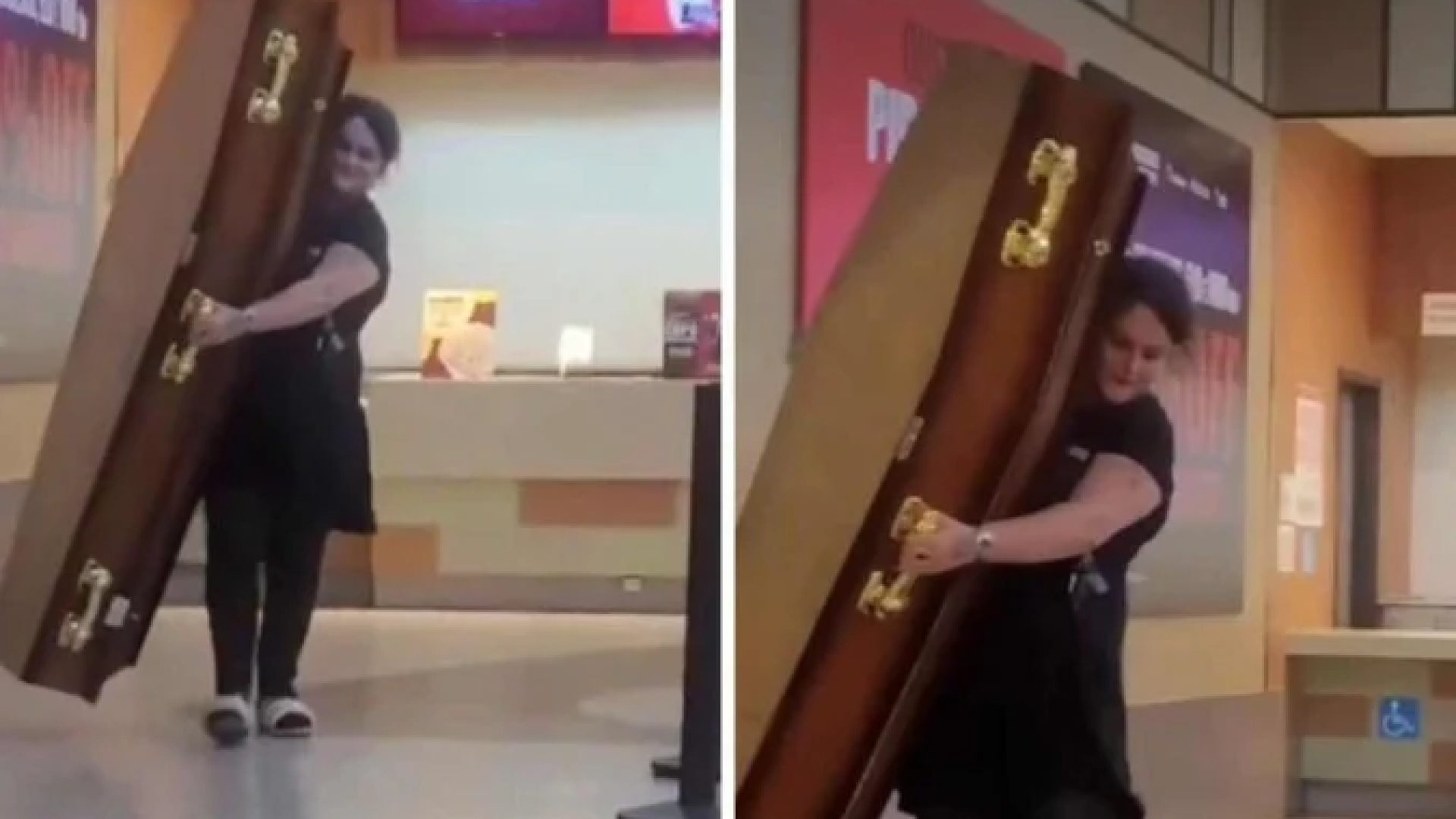 Realizada pela rede de cinemas Cinemark, a campanha vendeu, no último domingo (8/3), o petisco por R$ 19 para recipientes com capacidade de até 10 litros, independentemente do formato escolhido pelo cliente -  (crédito: Redes sociais / reprodução)