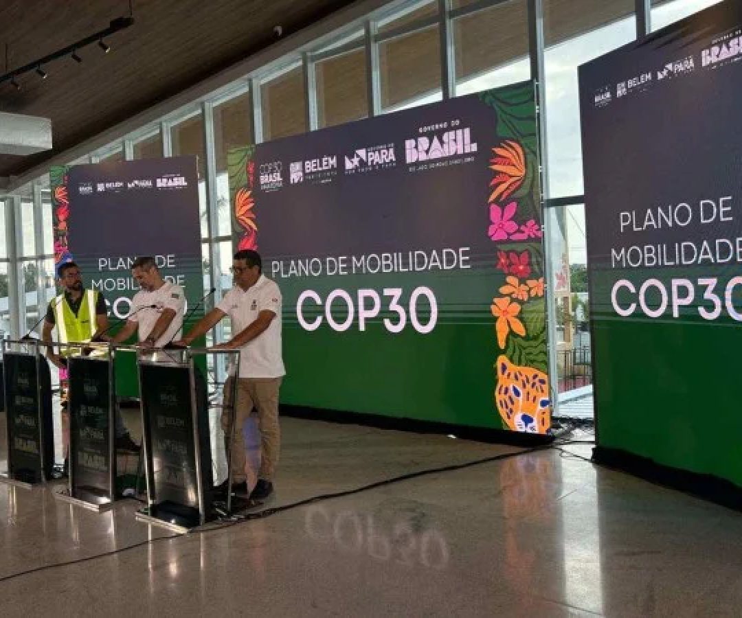 Integrantes dos governos municipal, estadual e federal apresentam plano para reduzir trânsito em Belém durante a COP 30 -  (crédito: Gabriella Braz/CB/DA Press)
