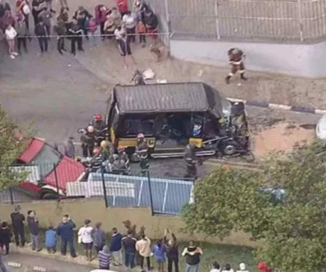 A colisão ocorreu no bairro Cabuçu, em Guarulhos, na Grande São Paulo -  (crédito: Reprodução/TV Globo)