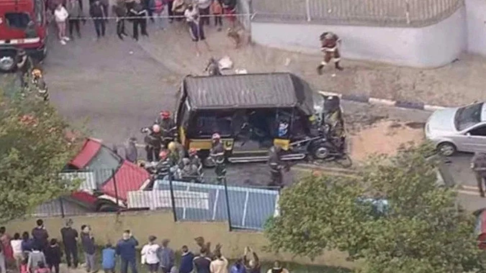 A colisão ocorreu no bairro Cabuçu, em Guarulhos, na Grande São Paulo -  (crédito: Reprodução/TV Globo)