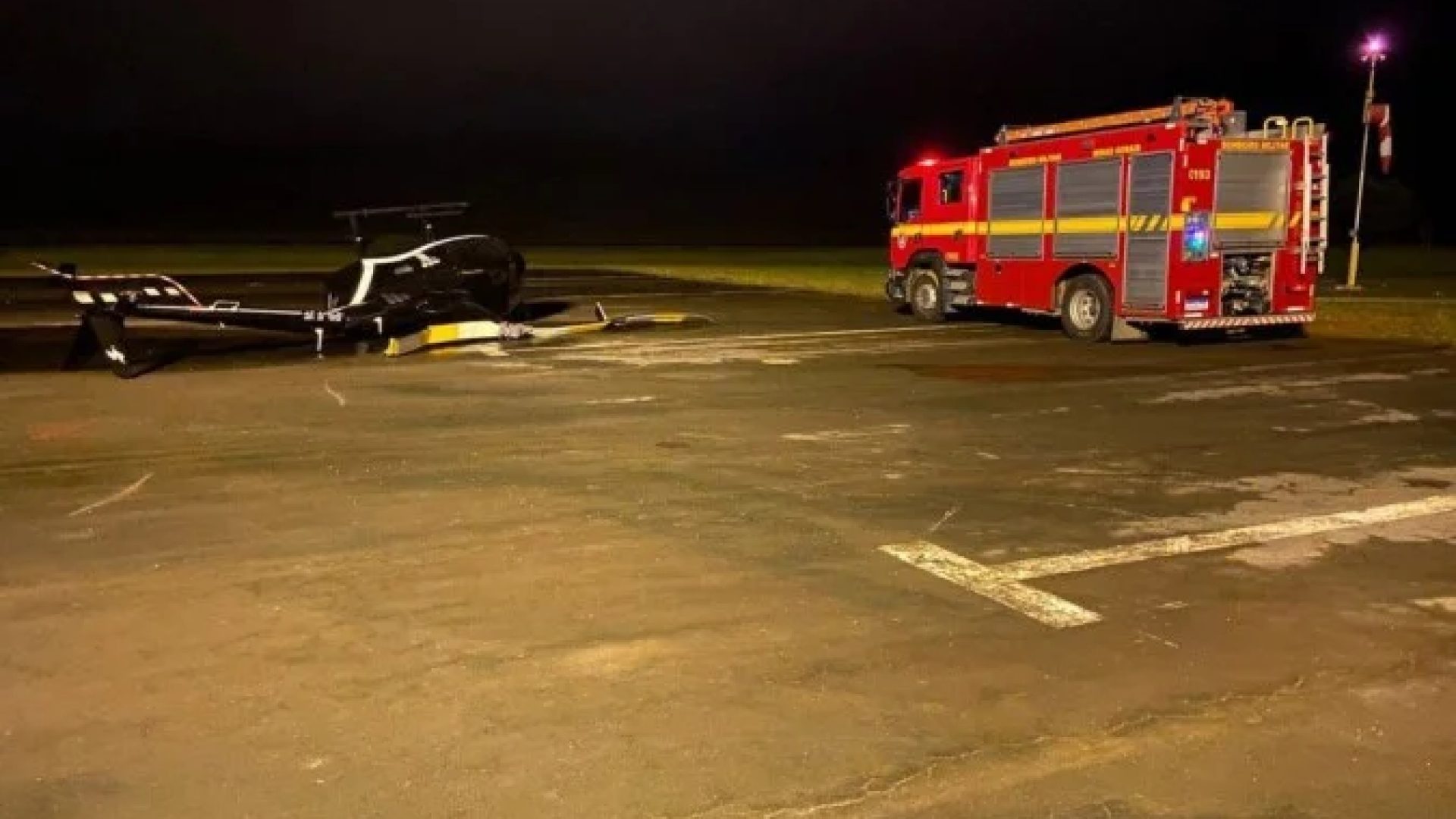 Em Caxambu foi identificado um derramamento de combustível -  (crédito: CBMMG)