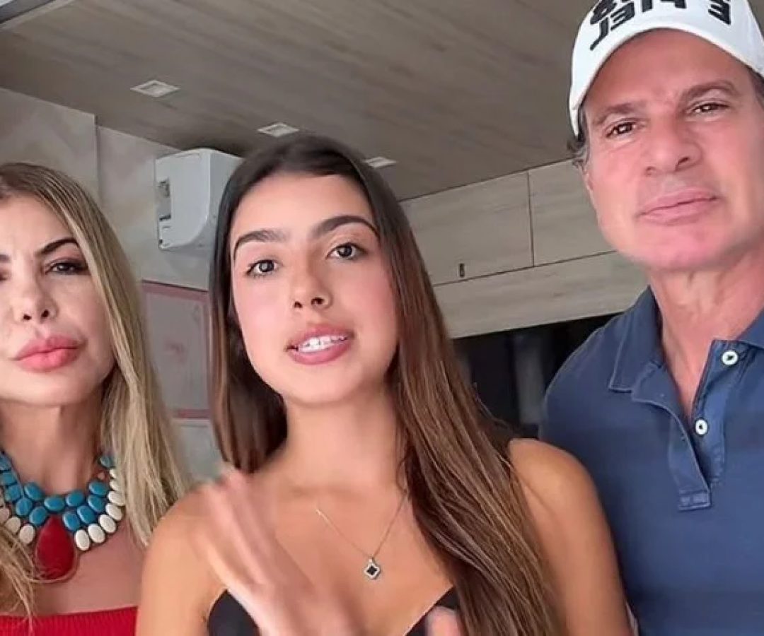 Vídeo da família maravilha explicando os motivos pelo quais a filha Tulliane não vai para Federal -  (crédito: Reprodução/TikTok)