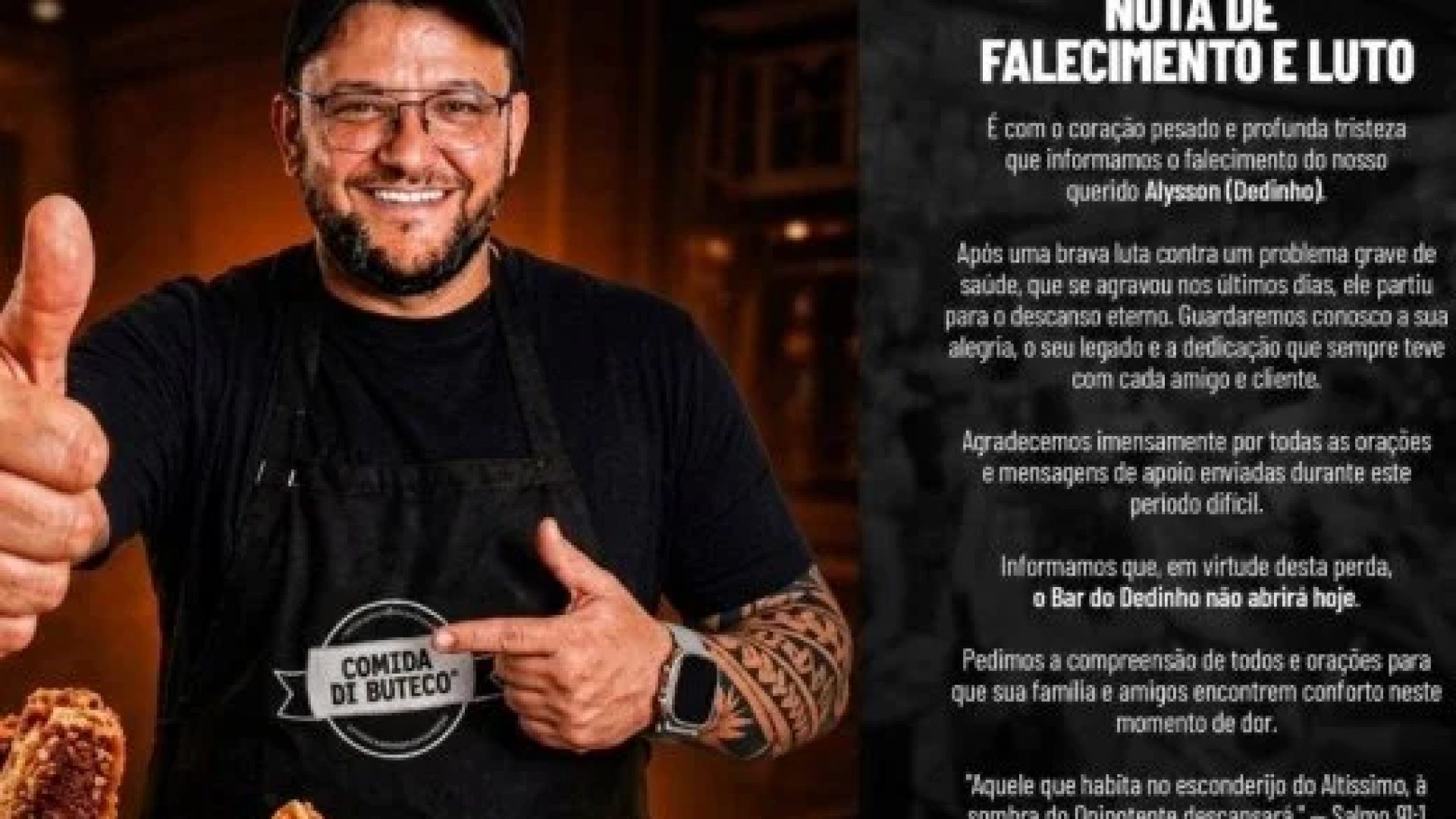 O estabelecimento anunciou que não funcionará nesta terça-feira (28) -  (crédito: Reprodução/Redes Sociais )