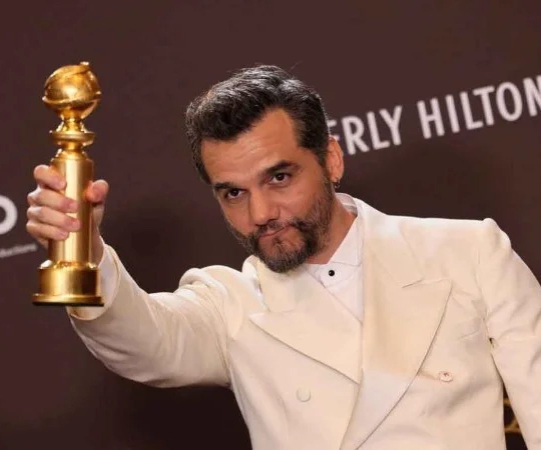 Wagner Moura conquistou o Globo de Ouro como melhor ator dramático -  (crédito: ETTIENE LAURENT/AFP)